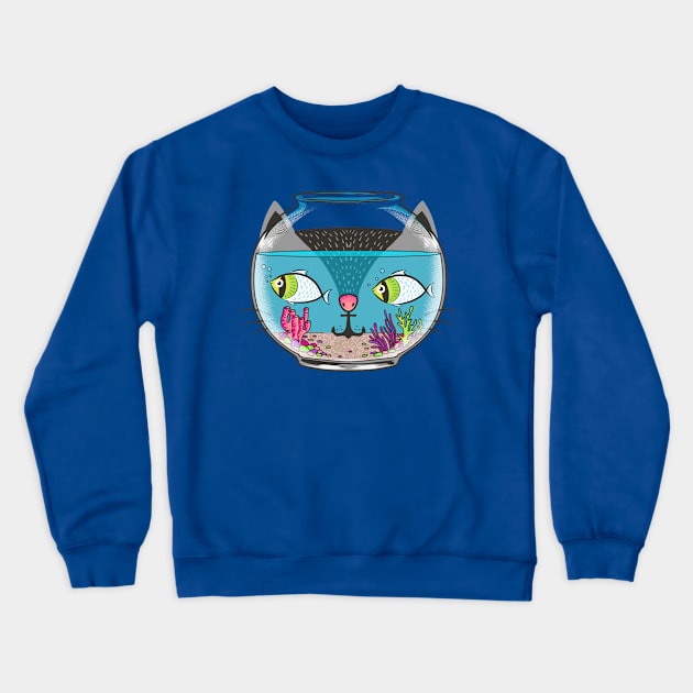 Fish Eyes Crewneck Sweatshirt by kookylove